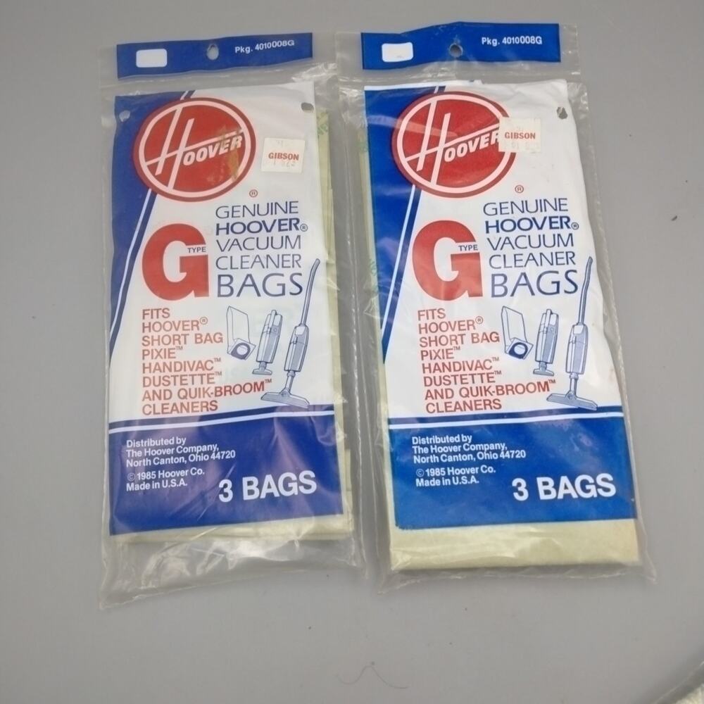 2-Hoover Vacuum Cleaner Bags Type G 4010008G 3 Pack 6 Bags Total